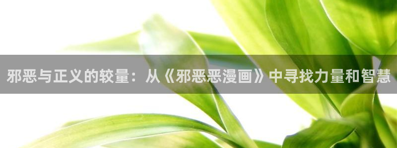 汗汗漫画排行：邪恶与正义的较量：从《邪恶恶漫画》中寻找力量和智慧