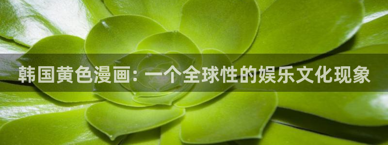 汗汗漫画在线免费登录入口：韩国黄色漫画: 一个全球性的娱乐文化现象